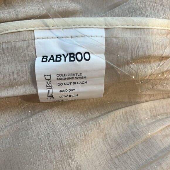 Nwt Babyboo Aurora wide leg pants in champagne color. - Picture 13 of 14